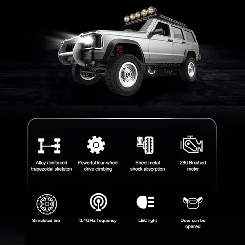 Miniatura 3 de GoolRC RC Rock Crawler, coche de control remoto a escala 1:12, camión RC todoterreno 4WD de 2.4Ghz, vehículo de escalada en todo terreno, regalos