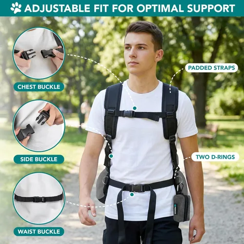 Miniatura 5 de PetAmi Mochila transportadora frontal para perro, mochila de transporte de pecho ajustable ventilada para perros y gatos, transportadora para perros