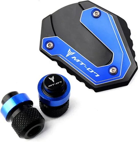 Miniatura 10 de Soporte lateral para motocicleta, ampliación, tapones de aire para válvula de neumático para Yamaha FZ07 FZ 07 MT07 MT 07 MT-07 MT-07 2014 2023 Rojo