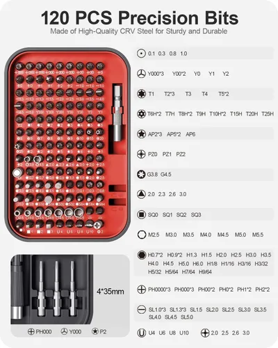 Miniatura 2 de Juego de destornilladores – Juego de brocas de destornillador de precisión 130 en 1, juego de brocas de destornillador hexagonal mini Phillips Torx