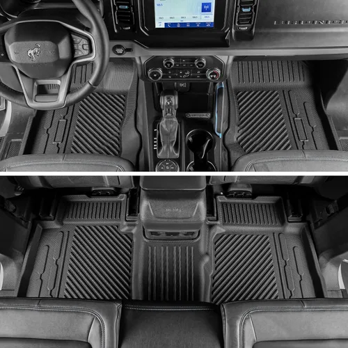 Miniatura 6 de Mabett Alfombrillas interiores para Ford Bronco, accesorios de 4 puertas 2021 2022 2023 2024 2025 alfombrillas de piso para asiento trasero y forro