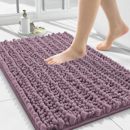 Miniatura 63 de Smiry Alfombras de Baño 24x16 pulgadas, Alfombras de Baño de Chenilla Extra Suaves y Absorbentes, Respaldo de Goma Antideslizante, Lavable a Máquina