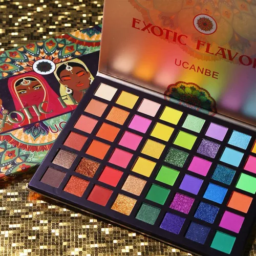 Miniatura 2 de UCANBE EXOTIC FLAVORS - Paleta de maquillaje de sombra de ojos de neón – 48 colores de alta pigmentación – Juego de regalo de paleta de maquillaje