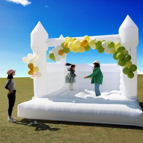 Miniatura 14 de Casa de Rebote Negra para Adultos y Niños, Casa de Rebote de Grado Comercial de PVC de 13.5 pies x 11.5 pies x 10 pies con Soplador Potente de 750W