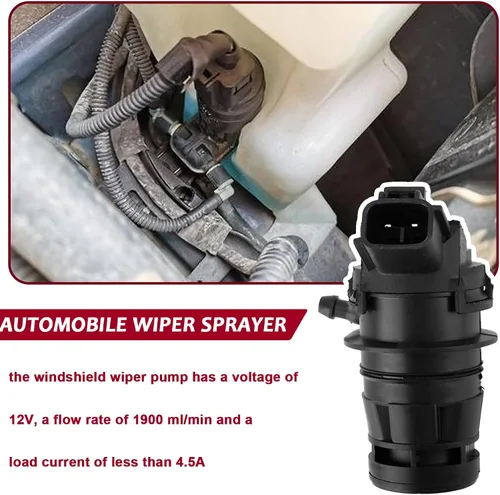 Miniatura 3 de Bomba de limpiaparabrisas con ojal, sustituye a OE #85330-21010, 85330-60190,85330-AE010, bombas universales de líquido para limpiaparabrisas