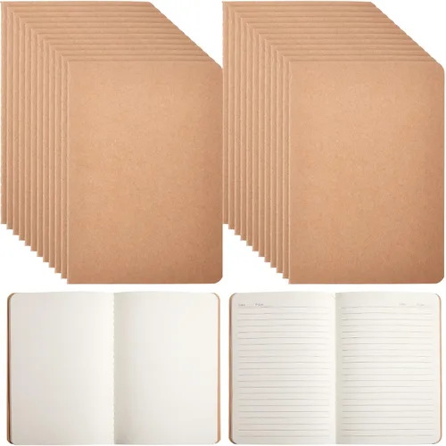 Epakh 48 cuadernos de papel kraft A5 para el regreso a clases, a granel, con forro en blanco, cuaderno de bocetos opcional, diario de viaje para