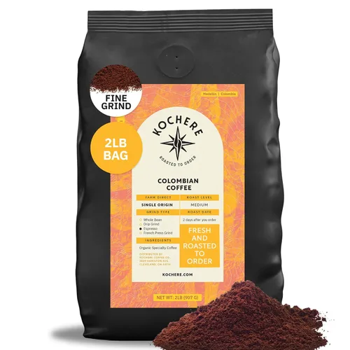 Miniatura 8 de Café molido colombiano Medellín, granos de café tostado medio de origen único, recién tostado a pedido, café molido orgánico, grado especial