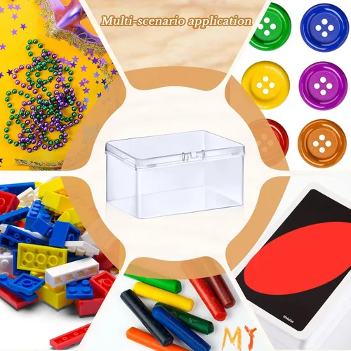 Miniatura 6 de Qunclay 10 fundas transparentes para cartas de juego, estuche organizador de almacenamiento para mazos de cartas compatible con Mtg/TCG y tarjetas