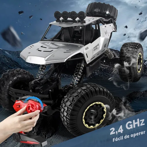 Miniatura 6 de Jiakora Coche de Control Remoto 1:12 Camión Todo Terreno, Carcasa de Metal Faros LED Camión Monster RC Todo Terreno, Coches RC Juguetes para Niños