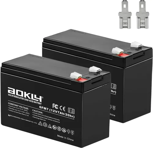 Miniatura 9 de Batería de repuesto de 12 V 7 Ah 6fm7 Batería de plomo ácido sellada recargable SLA AGM fuente de alimentación sin mantenimiento, tamaño 5.94 x 2.56