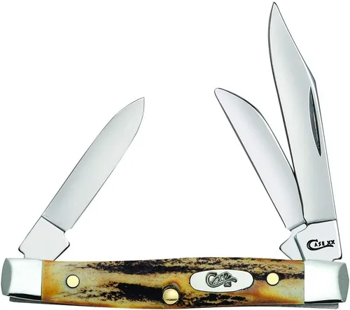 Miniatura 34 de Case WR XX Navaja de bolsillo Stockman de hueso antiguo liso mediano, artículo #58185 – (6318 SS) – Longitud cerrada: 3 5/8 pulgadas