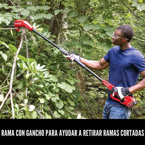 Miniatura 6 de CRAFTSMAN V20 Sierra de poste inalámbrica, 14 pies, batería y cargador incluidos, sierras de poste para podar árboles, hasta 325 cortes por carga