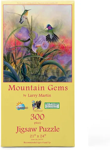 SUNSOUT INC - Mountain Gems - Rompecabezas de 300 piezas por artista: Larry Martin - Tamaño acabado 21" x 24" - MPN # 30775