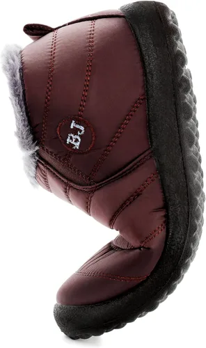 Miniatura 4 de VYKF Botas de nieve para mujer Botines de invierno cálidos con forro de piel antideslizantes Botas de tobillo para exteriores Botas cómodas