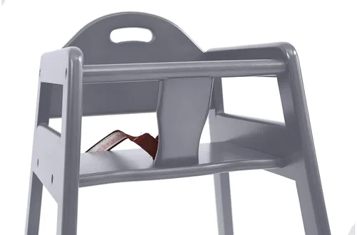 Miniatura 4 de Silla alta de madera para bebés y niños pequeños, silla alta apilable estilo restaurante con madera maciza de grado comercial para mesa de comedor