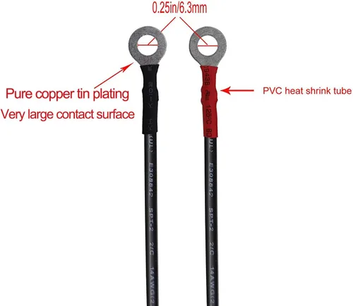 Miniatura 3 de Adaptador de encendedor de cigarrillos macho de 14 AWG 20 A, cable de alimentación con cable de 2 pies / 2.0 ft 14 AWG para inversor de automóvil