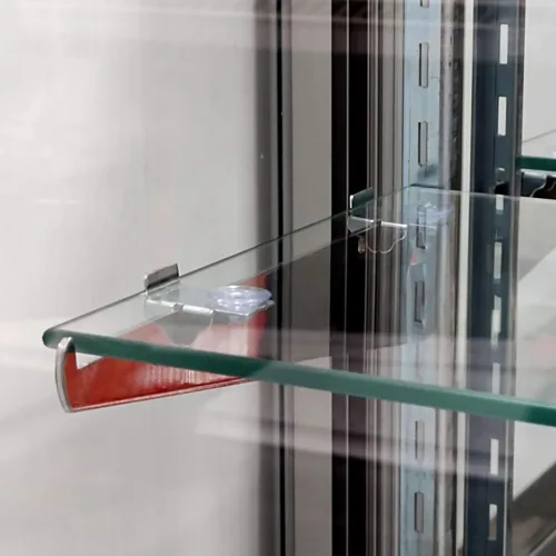 Miniatura 7 de Clip de estante de esquina derecha e izquierda y cojín de goma para soportes para colgar estantes de vidrio, madera o metal, paquete de 10