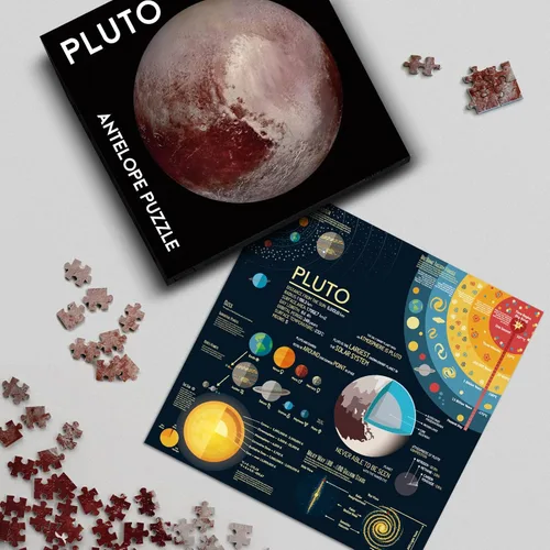 Miniatura 5 de Antelope - Rompecabezas de 1000 piezas para adultos, rompecabezas espacial de Plutón, rompecabezas redondo del planeta, sistema solar, alta