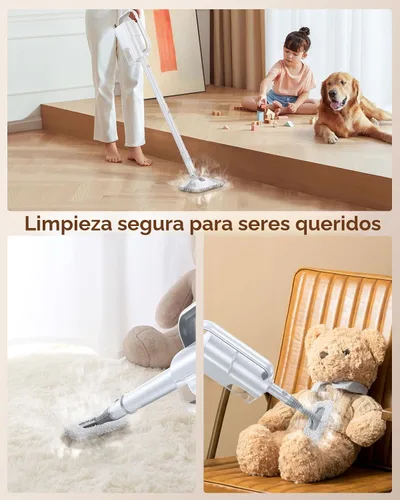 Miniatura 5 de LABIGO Trapeador de vapor 10 en 1 con limpiador de vapor de mano desmontable, tanque de 350ml, calentamiento en 10s, limpiador de vapor de 248°F