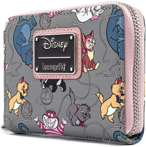 Miniatura 2 de Loungefly Disney Cats Cartera de piel sintética con cremallera alrededor