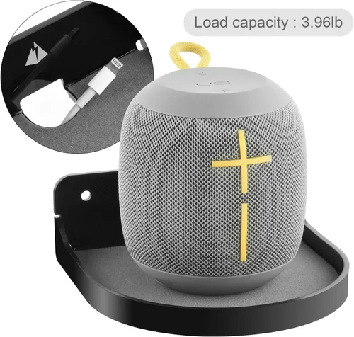 Miniatura 4 de Soporte de estante para altavoz de 5 pulgadas, estante flotante pequeño, soporte de estante pequeño para altavoz, cámara web, figuras de acción