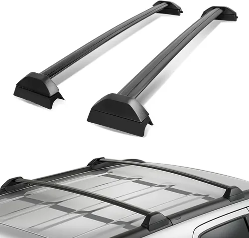 DNA MOTORING PT-ZTL-8033 - Par de barras transversales de aluminio para techo de automóvil, compatibles con 02-06 CR-V, color negro
