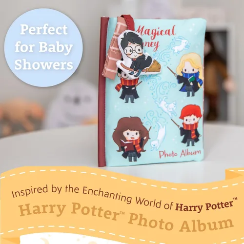 Miniatura 2 de Kids Preferred Harry Potter Álbum de recuerdos de fotos de bebé arrugado suave libro sensorial con capacidad para 3 fotos de 4 x 6 pulgadas con tela