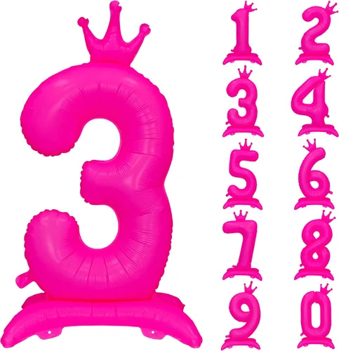 Miniatura 50 de Globos de aluminio grandes con corona negra número 0 para niños y niñas, cumpleaños, boda, aniversario, fiesta, baby shower, suministros 0
