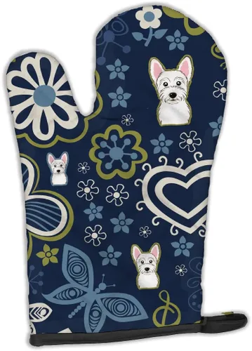 Miniatura 62 de Caroline's Treasures BB4020OVMT Dog House Collection Border Collie - Guante de horno grueso resistente al calor para sartenes calientes y horno