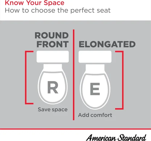 Miniatura 3 de American Standard Asiento de inodoro alargado, asiento de plástico delantero abierto comercial con bisagra de acero inoxidable, 1.0