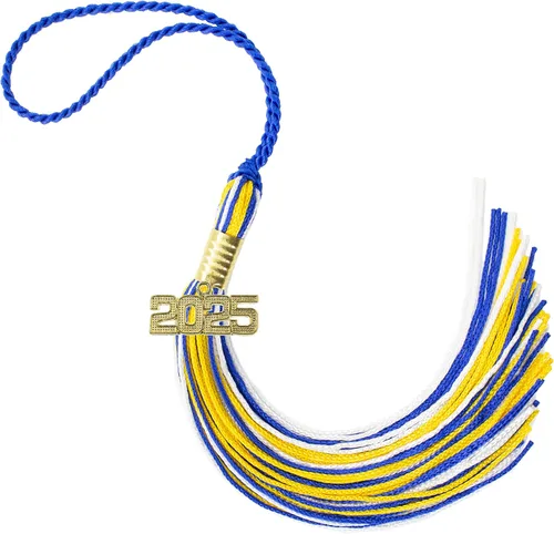 Miniatura 44 de Borla de graduación Aqua 2022, todos los colores escolares disponibles, fabricada en Estados Unidos