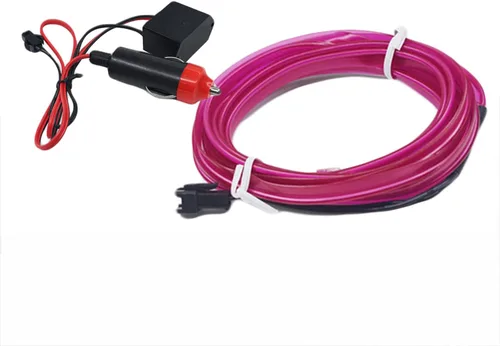 Miniatura 9 de El - Tira de luces LED de neón para auto, tira de luces LED para interior y exterior de automóvil, cable frío de 12 V para decoración
