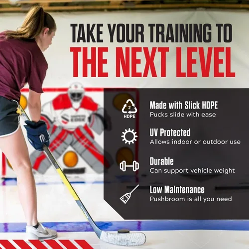 Miniatura 4 de Snipers Edge Hockey - Azulejos de hockey Drlyand Slick, para entrenamiento de hockey, accesorios de hockey para interiores y exteriores