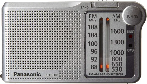 Miniatura 3 de Panasonic RFP-150D Radio portátil AM/FM de tamaño de bolsillo con pilas (plata/mat)