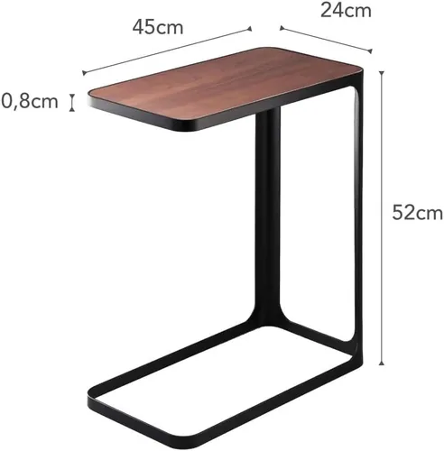 Miniatura 6 de Yamazaki, mesa auxiliar compacta para el hogar, Metal, Negro