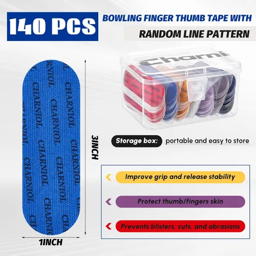 Miniatura 2 de Charniol 140 Pieces Bowling Tape Bowling Finger Thumb Tape for Ball Hole Thumb Protection Bulk for Sport Supplies