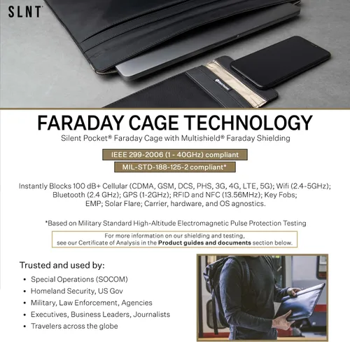 Miniatura 3 de SLNT Faraday - Funda para teléfono, bolsa de bloqueo de señal para teléfonos inteligentes, llaveros y dispositivos electrónicos, funda de bloqueo