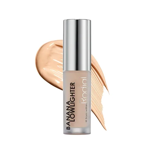 Rodial Banana Lowlighter - Corrector líquido de tamaño de viaje y corrector de color, 0.05 onzas líquidas, con ácido hialurónico, vitamina E y