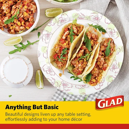 Miniatura 4 de Glad - Platos de papel desechables cuadrados para todas las ocasiones