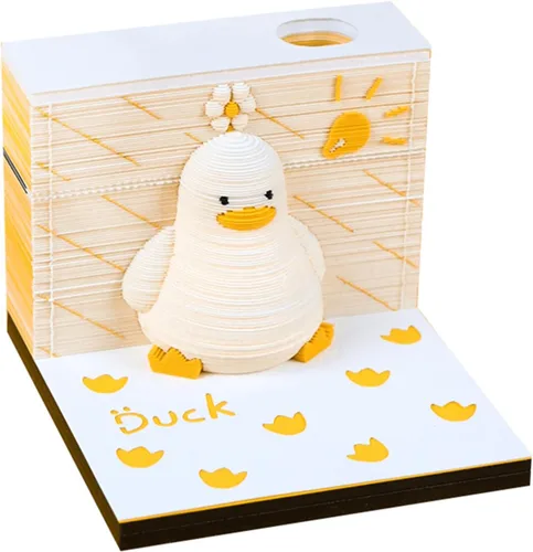Miniatura 9 de Bloc de notas 3D, 217 hojas de papel creativo tallado panda arte 3D Notas adhesivas DIY Notes, decoración de escritorio, regalo