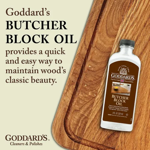 Miniatura 2 de Goddard's Aceite de bloque de carnicero, aceite mineral de grado alimenticio para tabla de cortar madera, limpia e hidrata utensilios de cocina