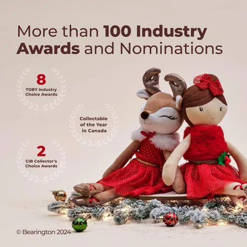 Miniatura 4 de Bearington Holly Ginger the Gingerbread - Animal de peluche navideño de 10 pulgadas, adorable juguete de niña de jengibre relleno con tela de felpa