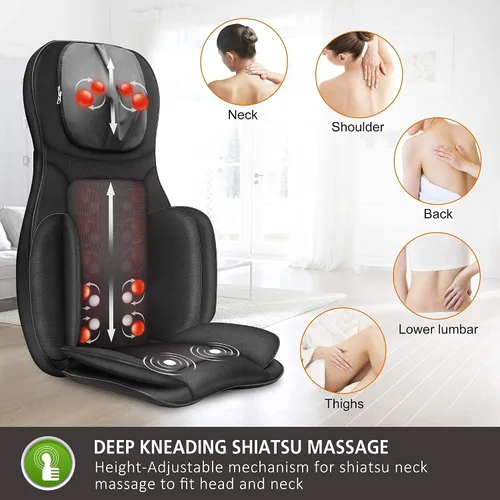Miniatura 7 de Snailax Paquete de almohadilla para silla de masaje de cuerpo completo y masajeador de percusión de mano
