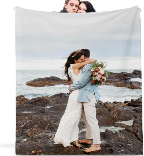 Miniatura 9 de Manta personalizada con imagen, manta personalizada, regalos para cumpleaños, Navidad, boda, manta de fotos personalizada, regalos de pareja para 8