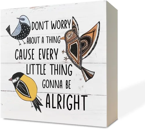 Miniatura 13 de Letreros de madera inspiradores, caja de madera, decoración de escritorio, letrero positivo para decoración del hogar, regalo de motivo, Life isn't
