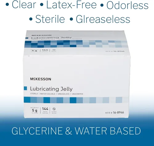 Miniatura 5 de McKesson - Gel lubricante soluble en agua, 0.18 oz [144 unidades] Lubricante no pegajoso a base de agua, para paquetes individuales estériles