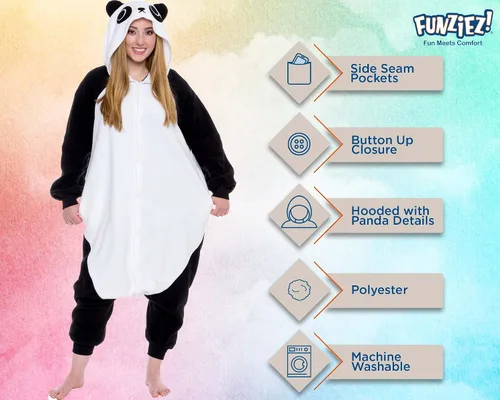 Miniatura 60 de Funziez! - Disfraz de Halloween para adultos, disfraz de animales y criaturas marinas, mameluco afelpado para cosplay, para mujeres y hombres