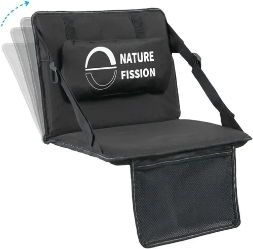 Asiento de estadio no metálico con respaldo y soporte lumbar y cojín acolchado plegable y portátil, perfecto para silla de grada en eventos