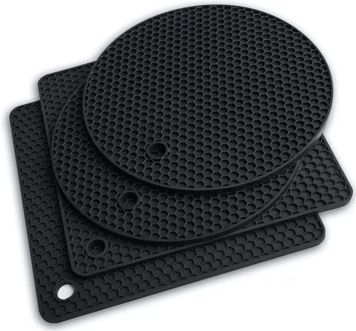Miniatura 9 de Q's INN – Portacalientes de silicona, porta ollas, alfombrilla de secado Nuestra herramienta de cocina multiusos 7 en 1 es resistente al calor hasta