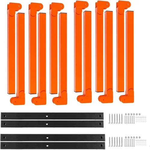 Miniatura 6 de WALMANN Estante de almacenamiento de madera para garaje, estante de madera resistente para montaje en pared, estante de almacenamiento de madera